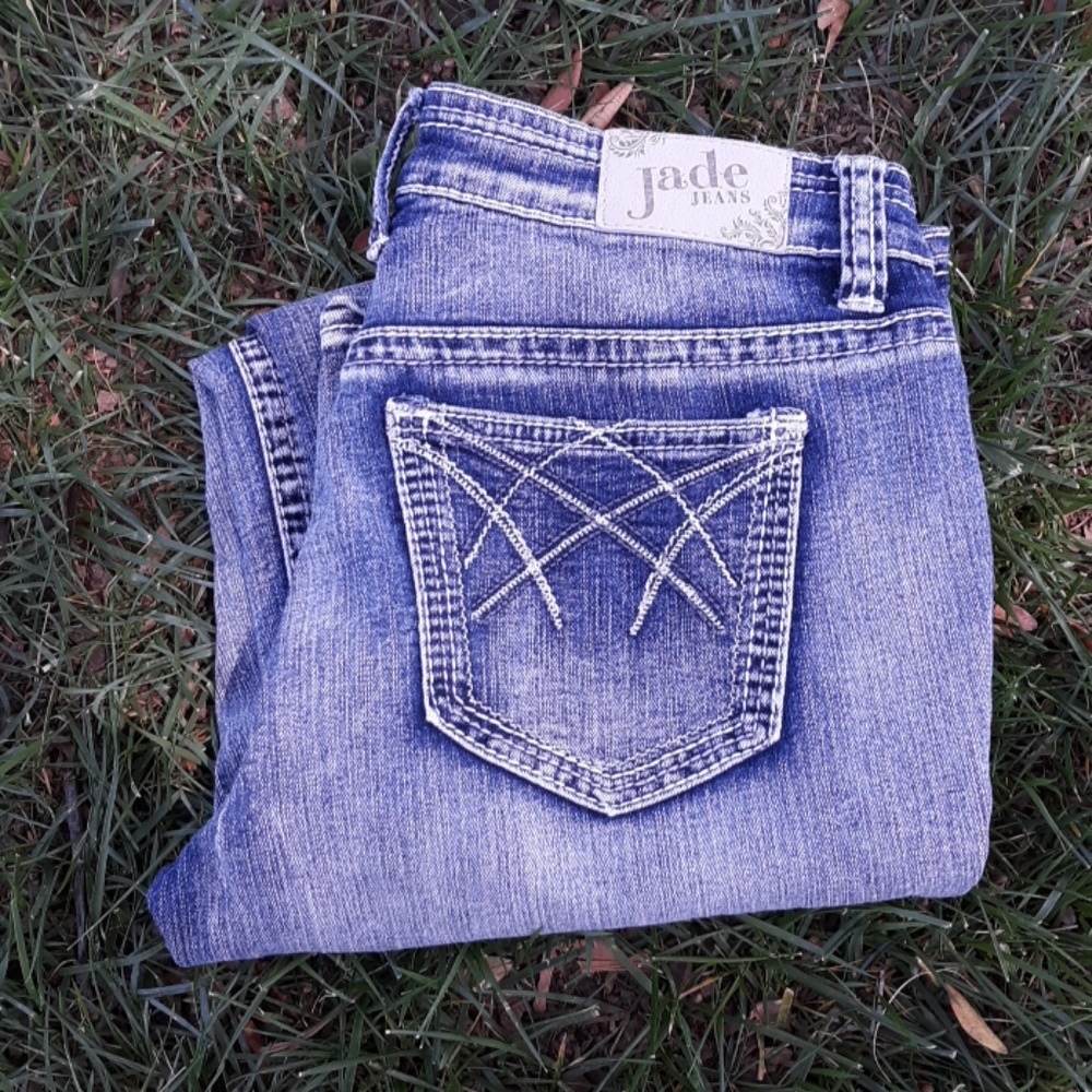 Jade Jeans with Fading and Whiskers skinny 9/10